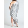 ELOQUII Women's Plus Size Strong Shoulder Sequin Dress With Slit - image 3 of 4