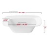 Smarty Had A Party 5 oz. White Rounded Square Plastic Dessert Bowls - 120 pcs - 3 of 4