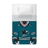 Sleep Squad San Jose Sharks SJ Sharkie Mascot 60 x 80 Raschel Plush Blanket - 3 of 4