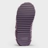 dluxe by dearfoams Women's Textured Furry Clog Slippers - Plum Purple - 4 of 4