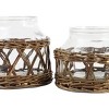 Slickblue Glass and Woven Willow Canister for Kitchen or Pantry, XSmall or XXSmall - 4 of 4