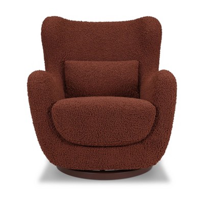 Rouge Teddy Loop Swivel Glider with Rouge Wood Base