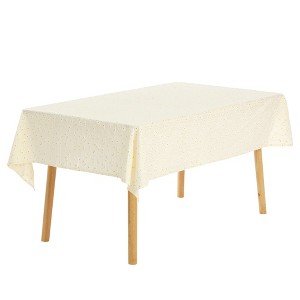 Unique Bargains Rectangle Cotton Yellow Restaurant Picnic Party Tablecloth 1 Pc - 1 of 4