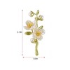 Anna-Kaci Elegant Cherry Blossom Flower Plant Brooch Lapel Pin Shell Pearl Leaf Brooches Pins For Birthday - 2 of 4