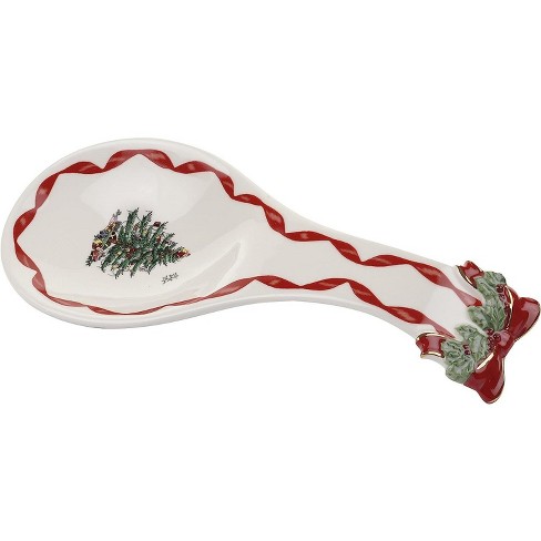 Spode Christmas Tree Gold Ribbons Spoon Rest - image 1 of 4