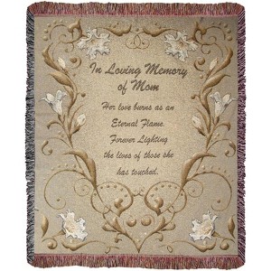 Memorial Home Decor Throw – In Loving Memory of Mom 50x60 inch Tapestry by Manual Woodworkers and Weavers - 1 of 3