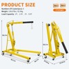 2-Ton Folding Engine Hoist 4400 Lb Capacity Hydraulic Shop Crane W/ Telescoping Boom 6 Wheels for Automotive Repair - 4 of 4