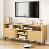Whizmax Wood TV Stand, Boho Entertainment Center with Storage and Fluted Sliding Doors for Living Room Bedroom - 4 of 4