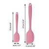 Unique Bargains Heat Resistant Non-scratch Non Stick Rubber Spatula Set Red, Black, Pink, Green 4 Pcs - 2 of 4