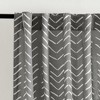 Hygge Modern Arrow Linen Look Window Curtain Panels Dark Gray 40X84 Set - 2 of 4