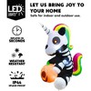 Joyfy 5 FT Halloween Inflatables Outdoor Decoration, Inflatable Sitting Skeleton Unicorn with LEDs for Halloween Party Outside Yard Garden Decorations - 3 of 4