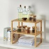 LunaLulinlk (2 pack) Bamboo Stackable Shelf, Natural Bamboo Color, Easy Assemble, 16 x 10 x 1.18in - 2 of 4