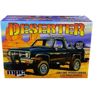 Skill 2 Model Kit 1984 GMC Pickup Truck (Molded in Black) "Deserter" 1/25 Scale Model by MPC - 1 of 4