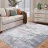 Washable Modern Abstract Rug Non Slip Low Pile Rug Soft Throw Floor Cover Foldable Indoor Carpet for Living Room Bedroom - 4 of 4