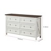 VANIRROR Farmhouse 6 Drawers Dresser for Bedroom, Rustic Wooden Chest of Drawers with Storage Organizer for Living Room, Hallway, Clothes Storage - 4 of 4
