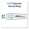 Avery Economy Non-View Binder with Round Rings, 3 Rings, 1.5" Capacity, 11 x 8.5, Blue, (3400) - 2 of 4