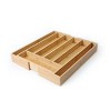 LunaLulinlk Natural Bamboo Expandable Silverware Organizer, 13.98 x 10.04-15.35 x 1.97 inches - 2 of 4