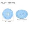 Unique Bargains Resin Craft Snap Round Flat 4-Hole Sewing Buttons 50 Pcs - 2 of 4