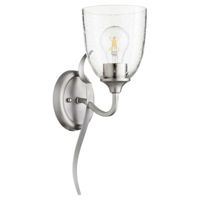 Quorum Lighting Jardin Satin Nickel Wall Sconce, 1 Light, Shade Included