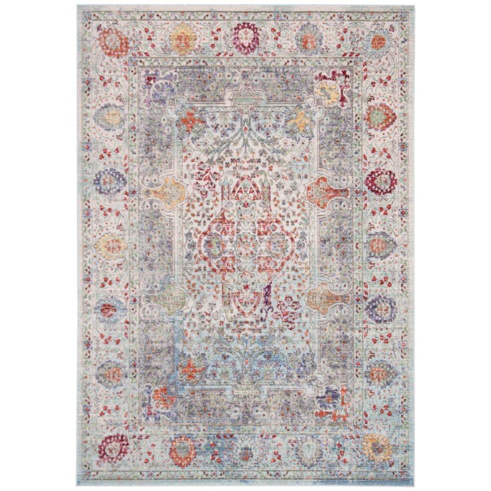 4'x6' Floral Loomed Area Rug Blue - Safavieh