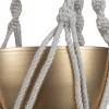 Macrame Hanging Planter Cotton & Metal - Foreside Home & Garden - 3 of 4