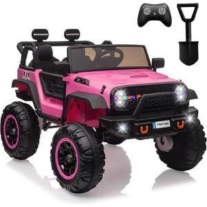 24V 2-Seater Kids Ride On Car, 4WD Electric Truck w/ Remote, 4×45W Motors, LED Lights, Music & 7Ah Battery - 1 of 4