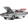 1968 Dodge Charger R/T "Muscle Car & Corvette Nationals" Silver Metallic with Red Interior 1/18 Diecast Model Car by Auto World - 2 of 4