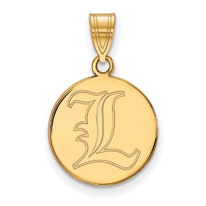 Black Bow Jewelry 10k Yellow Gold Louisville Cardinals NCAA Medium Pendant - 1 of 3