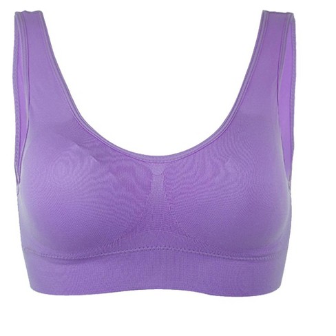 Allegra K Women Seamless Middle Impact Pocket Sport Bra : Target