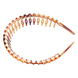 Unique Bargains Women's Small Waves Anti-Slip Toothed Hairband Amber 1 Pc - 1 of 4