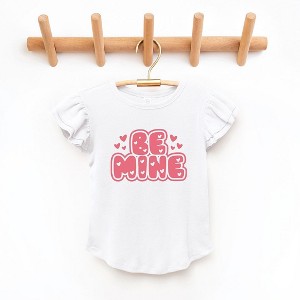 The Juniper Shop Be Mine Bubble Toddler Flutter Sleeve Tee - 1 of 3