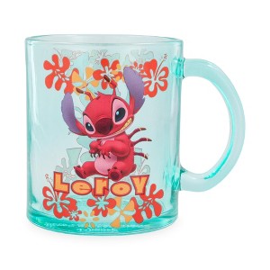 Silver Buffalo Disney Lilo & Stitch Leroy Glass Mug | Holds 18 Ounces - 1 of 4
