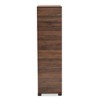 Raina Two-Tone Wood 2 Door Shoe Storage Cabinet Walnut Brown/Black - Baxton Studio: Enclosed Shelves, Air Circulation Design, Freestanding - 4 of 4
