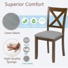 Sapphtopaz Farmhouse Simple Wooden Dining Chairs Set of 4, Side Accent Chairs Kitchen Chairs with Padded Seat for Dining Room, Kitchen - 3 of 4
