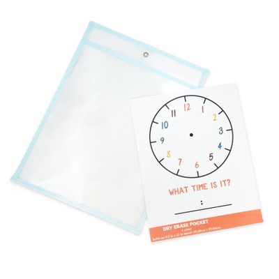 Dry Erase Pocket Blue - Bullseye's Playground™