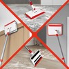 JANSNO 56-Inch Baseboard Cleaner Tool with Handle - Mop Scrubber, 1 Stiff Bristle Brush, 2 Chenille/2 Microfiber Pads - 3 of 4