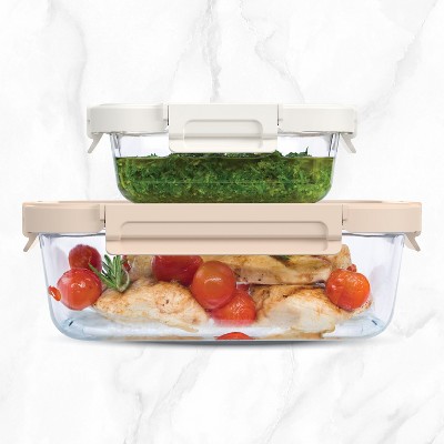Bentgo 2pc Glass Meal Prep Container Set - Thumbnail 3