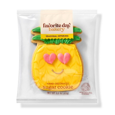 Pineapple Hand Decorated Cookie - 2.21oz - Favorite Day™