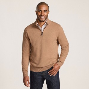 Lands' End Men's Fine Gauge Cashmere Quarter Zip - 1 of 4