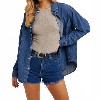 Women's Demi Button-down Long Sleeve Top - BluIvy