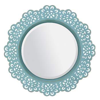 12.5" Decorative Floral Metal Lace Wall Mirror - Stonebriar Collection