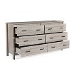 GDFStudio Titeca Contemporary Wood 6 Drawer Double Dresser - 4 of 4