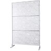 Okak Modern Balcony Privacy Screen with Metal Frame, Freestanding Outdoor Privacy Screen, Outside Lattice Panels for Backyard, Lawn - 3 of 4