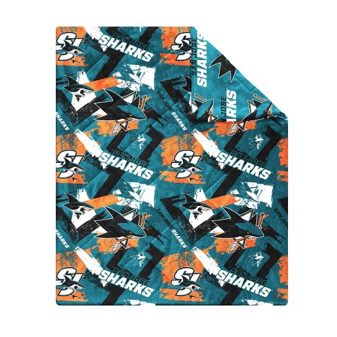 Nhl San Jose Sharks 50 X 60 Two Sided Plush Throw Blanket Target