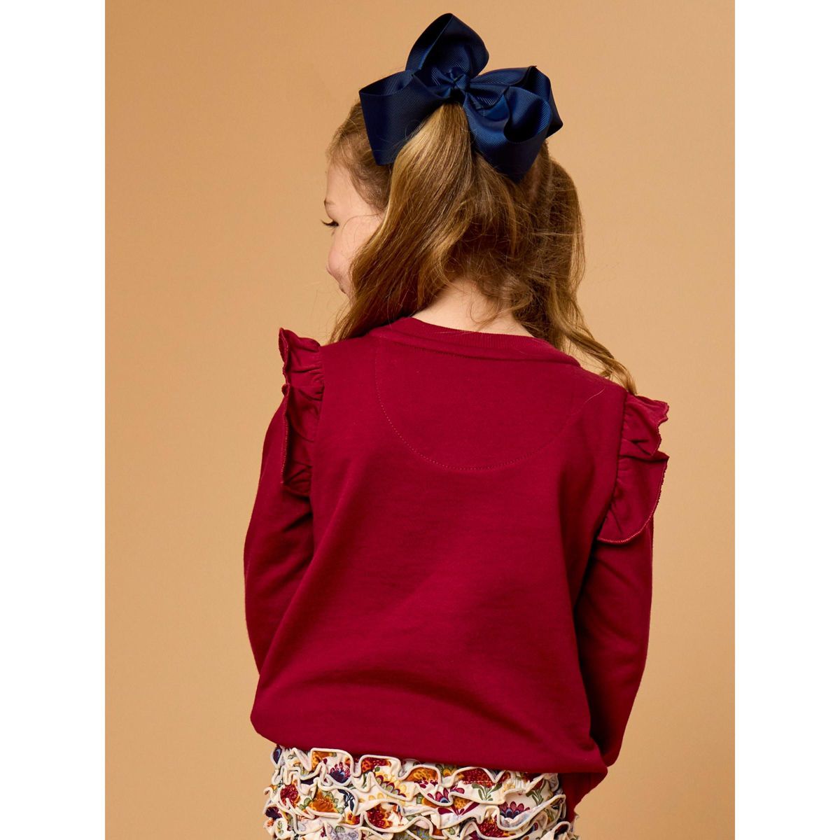 RuffleButts Toddler Girls Flutter Sweatshirt - thumbnail 4