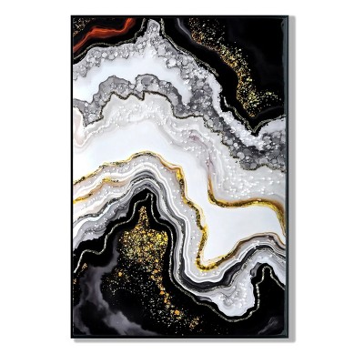 GlasFlength Wall Art Wall Decoration Paintings Wall Art Prints Wall Picture wall art canvas for Living Room, Black, 27.56"*1.57"*39.37"