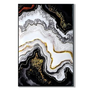 GlasFlength Wall Art Wall Decoration Paintings Wall Art Prints Wall Picture wall art canvas for Living Room, Black, 27.56"*1.57"*39.37" - 1 of 4