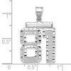 Black Bow Jewelry 14k White Gold, Varsity Collection, Large D/C Pendant, Number 81 - 2 of 3