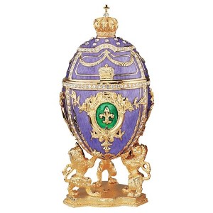 Design Toscano Romanov-style Fleur-de-Lis Enameled Egg - 1 of 3