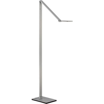 Bentley LED Task Floor Lamp 61" Tall Adjustable Silver Aluminum